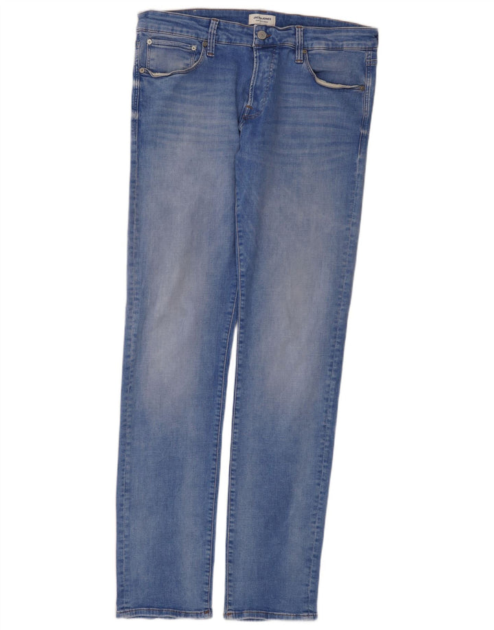 Мужские узкие джинсы Jack & Jones W36 L36, синий хлопок