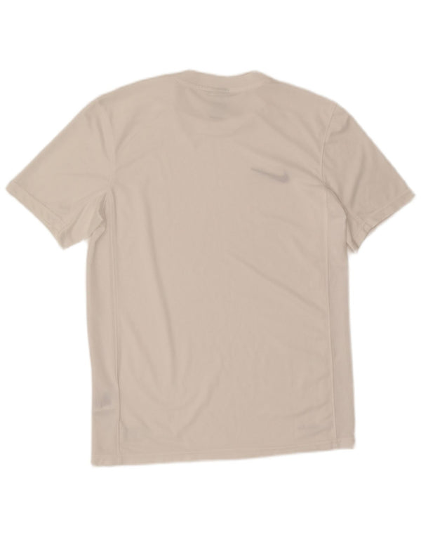 Мужская футболка Nike Dri Fit, средний белый полиэстер