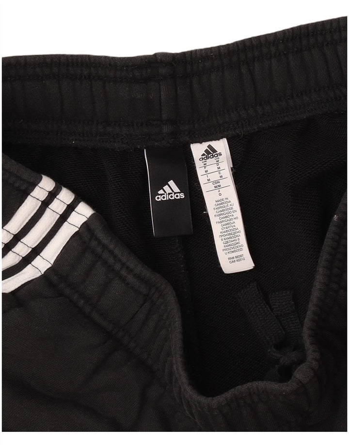 Мужские спортивные шорты Adidas среднего размера, черные, хлопок