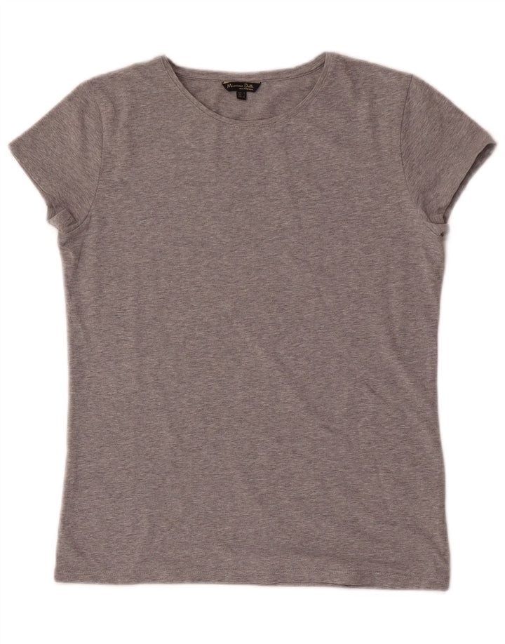 Женская футболка Massimo Dutti Top UK 14, большая серая в крапинку