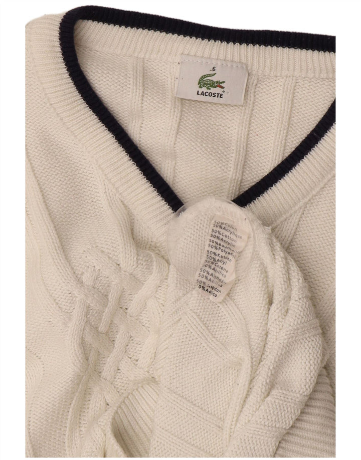 Мужская майка Lacoste, размер 6 XL, белый хлопок