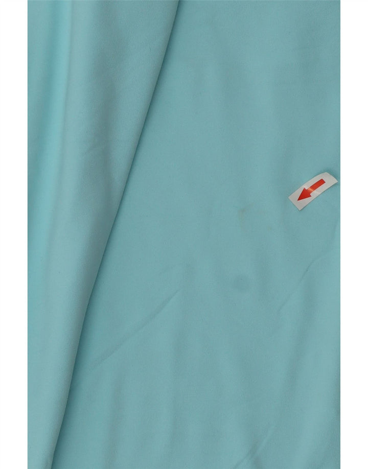 Женский топ с капюшоном NIKE Dri Fit с длинным рукавом UK 10, маленький синий полиэстер