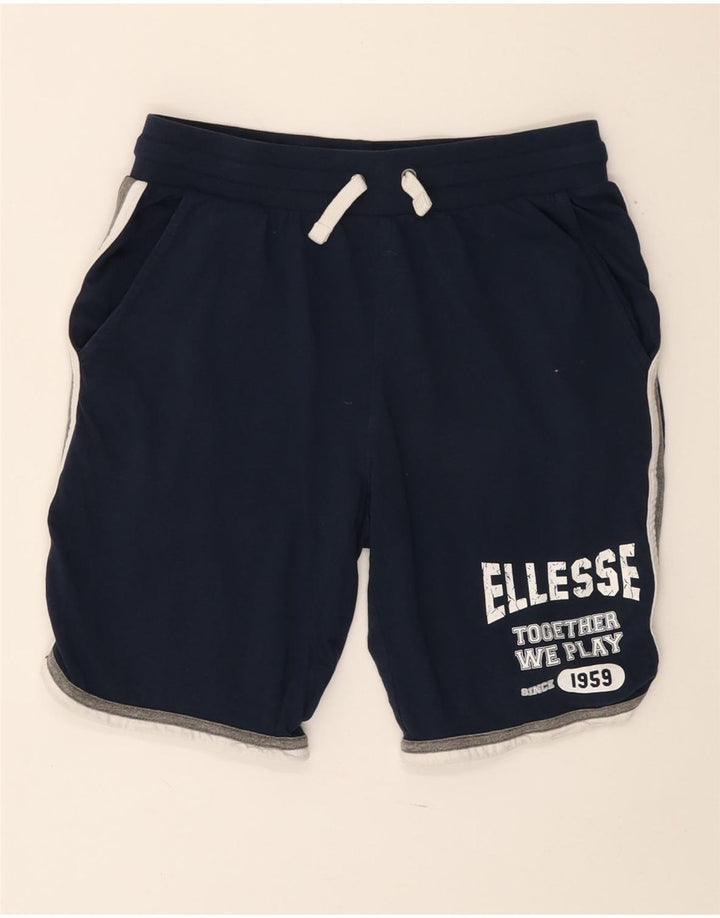 ELLESSE Мужские спортивные шорты с рисунком, маленькие, темно-синие, хлопковые