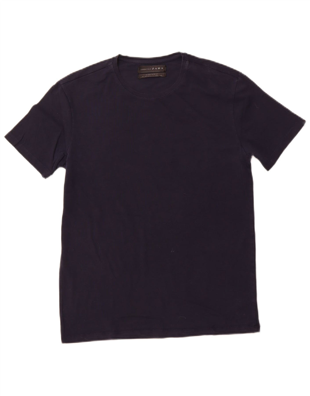 Мужская футболка Super Slim Fit Zara, большой темно-синий