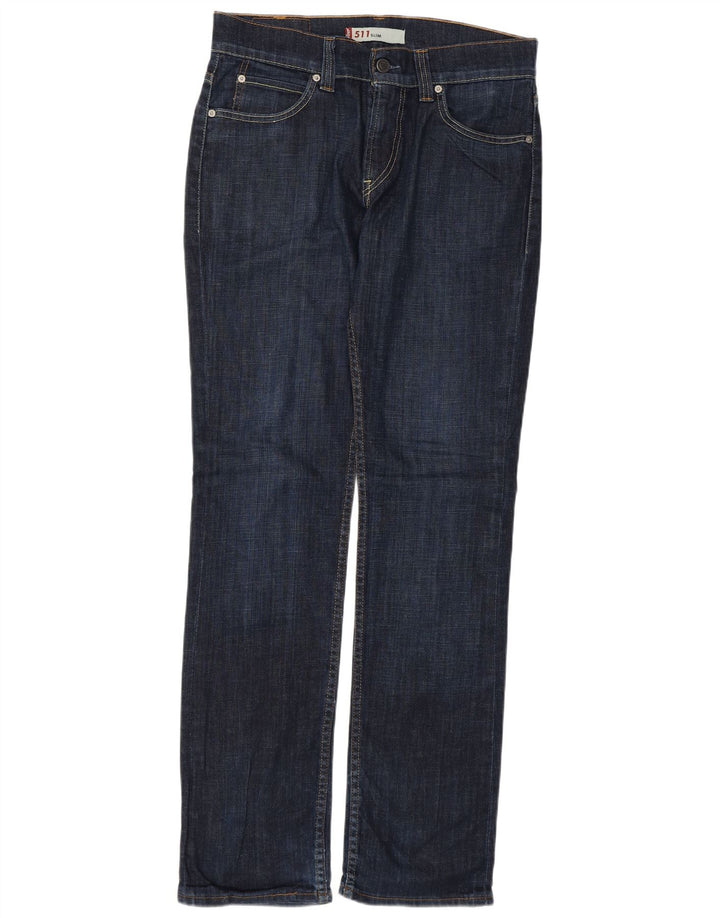 Мужские джинсы LEVI'S 511 Slim W33 L34 Темно-синие, хлопок