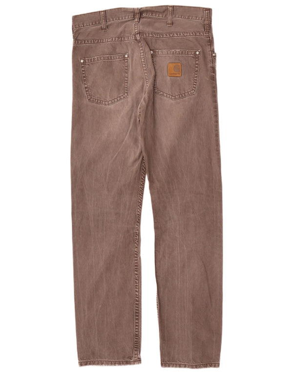 Мужские прямые джинсы Carhartt W30 L32 серые, хлопок