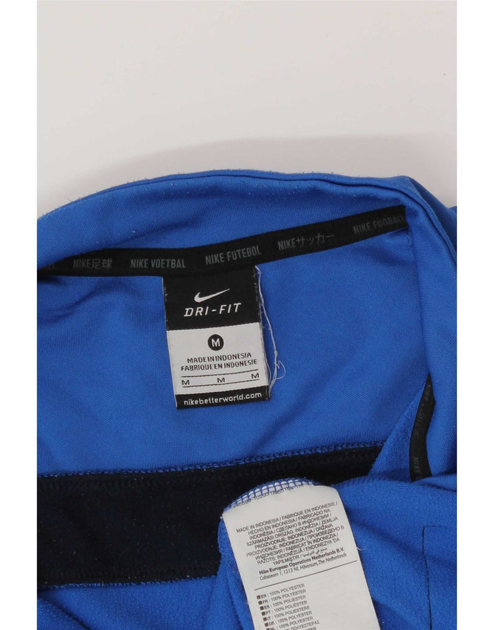 Мужской пуловер с графическим принтом Nike Dri Fit, средний синий цветной блок