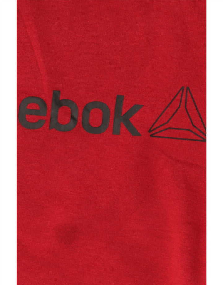 Мужской свитшот с рисунком Reebok, большой бордовый