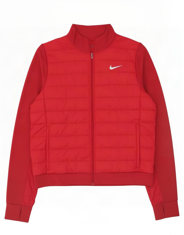 Женская стеганая спортивная куртка Nike Therma-Fit UK 16, большая красная