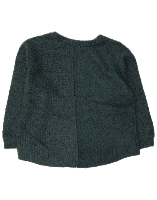 Женский джемпер Topshop с рукавом 3/4 с вырезом лодочкой, Великобритания, 8, маленький зеленый акрил
