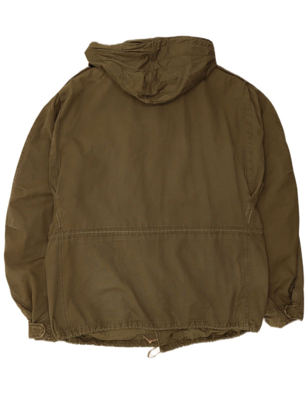 Мужская куртка в стиле милитари с капюшоном VINTAGE UK 44 2XL, хлопок цвета хаки