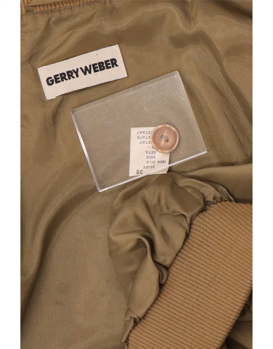 Gerry Weber Женский бомбер оверсайз EU 38 Средний Хаки Шелк