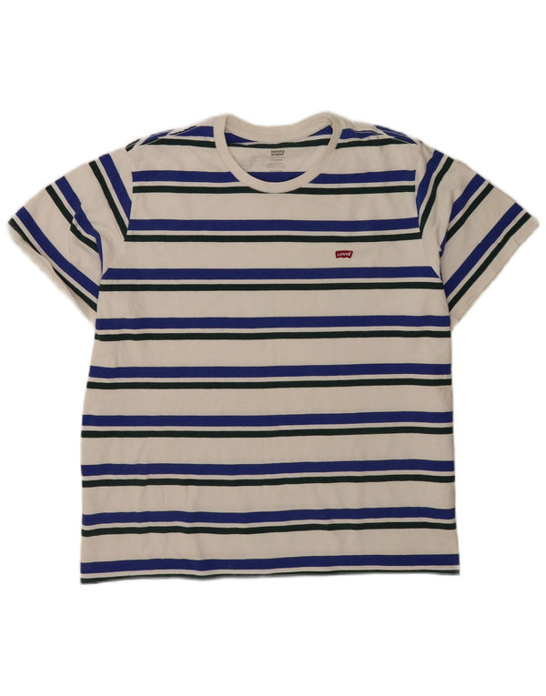 Мужская стандартная футболка Levi's, 2XL, хлопок в белую полоску