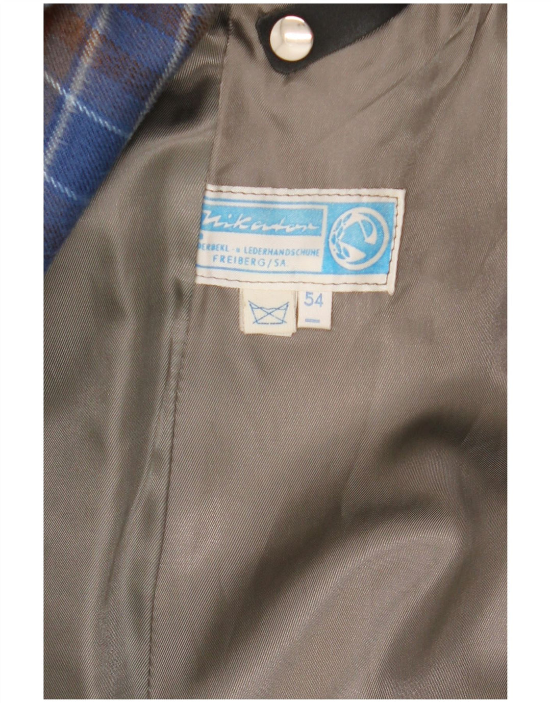 Винтажное мужское кожаное пальто IT 54 2XL Черное кожаное