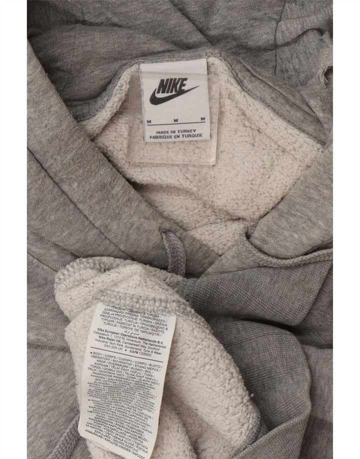 Мужской джемпер с капюшоном Nike среднего серого цвета, хлопок