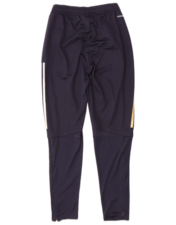Adidas Mens Leeds United Football Club Спортивный костюм Брюки Маленькие Темно-синие