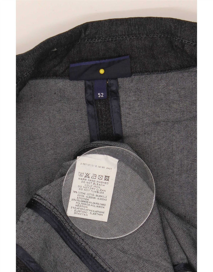 Trussardi Jeans Женский джинсовый пиджак с 2 пуговицами IT 52 2XL Темно-синий