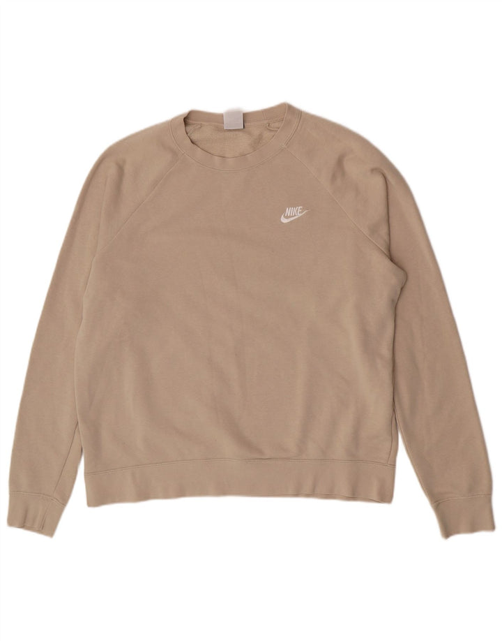 Женский свитер оверсайз Nike UK 18 XL, бежевый хлопок
