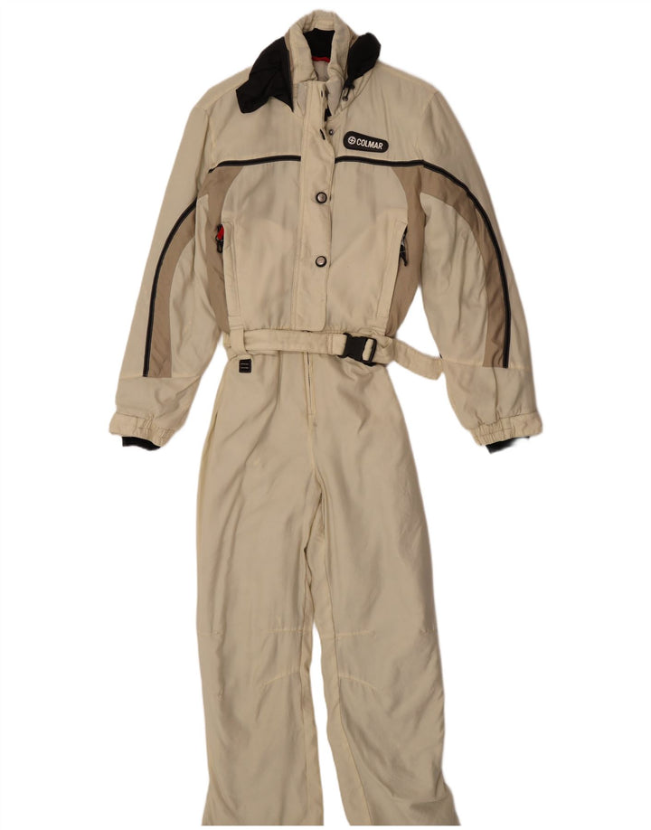 Женский лыжный комбинезон Colmar IT 42, маленький, белый с цветными блоками, полиамид