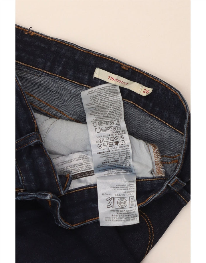 Женские джинсы Levi's 715 Bootcut W26 L28 Темно-синие, хлопок