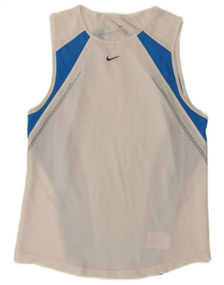 Мужской жилет Nike Dri Fit, маленький белый, полиэстер с цветными блоками