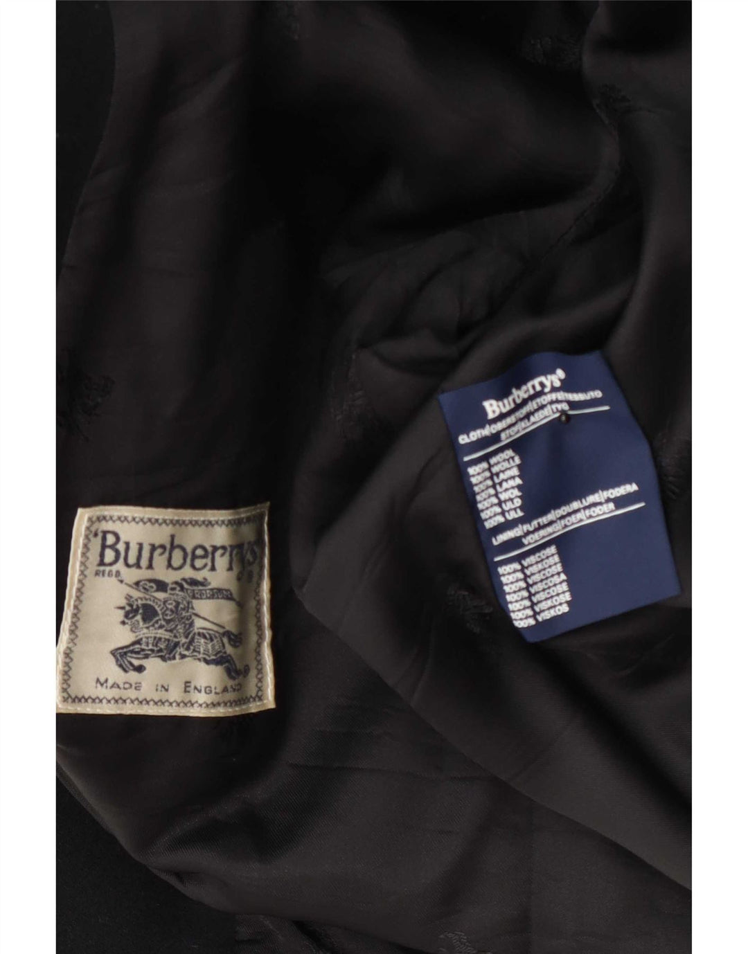 Женский пиджак стандартного кроя с 2 пуговицами Burberrys UK 14, средний черный шерстяной пиджак