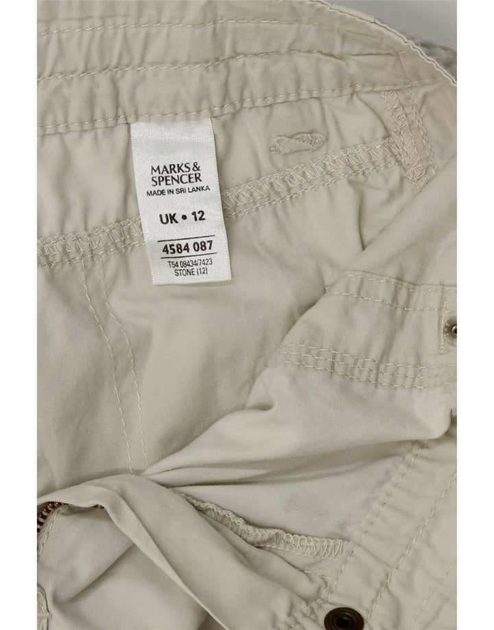 Женские шорты карго Marks & Spencer UK 12 Medium W30 Бежевые хлопковые