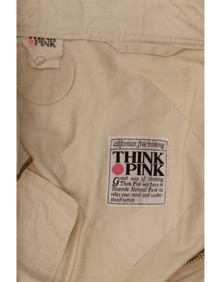 Мужская куртка THINK PINK IT 50, большая, бежевая