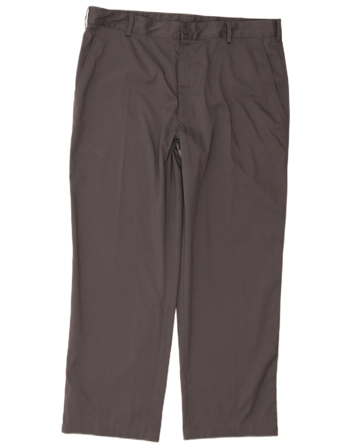 Мужские прямые брюки-чиносы Nike Dri Fit W36 L30, серый полиэстер
