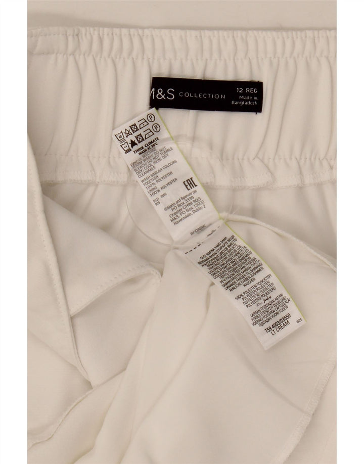 Женская прямая юбка MARKS & SPENCER UK 12 Medium W30, белый полиэстер