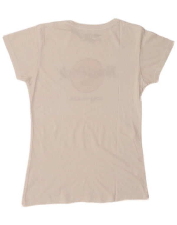 Женская футболка с рисунком HARD ROCK CAFE Copenhagen Top UK 12, средний белый цвет