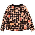 AVOCA Womens Top Long Sleeve UK 14 Medium Beige Geometric Vintage Avoca and Second-Hand Avoca from Messina Hembry 