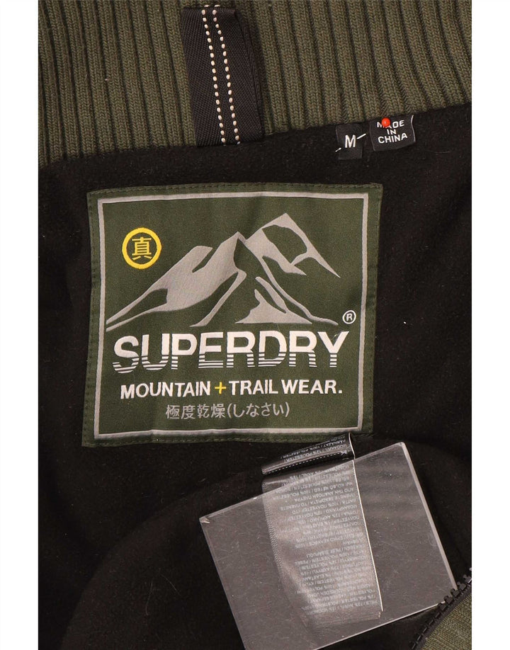 Женская ветровка с капюшоном Superdry UK 14, средний цвет хаки, полиэстер