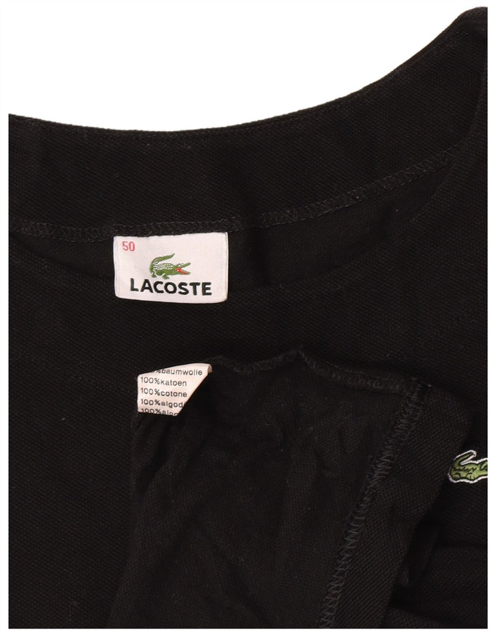 Женская футболка Lacoste, размер 50, 2XL, черная, хлопок