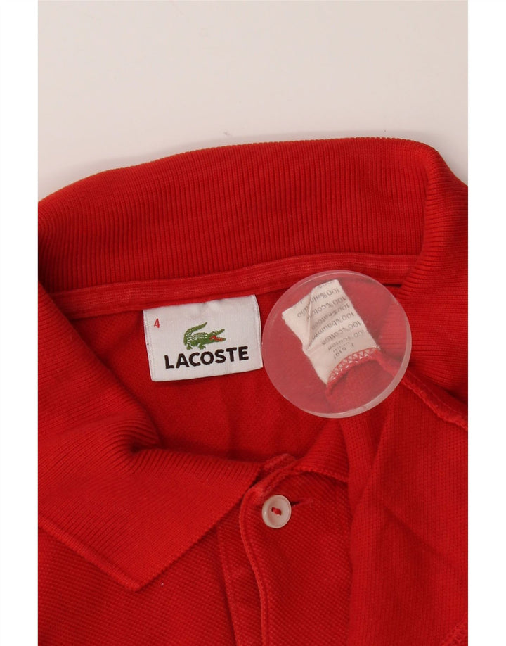 Мужская рубашка-поло Lacoste, размер 4, средний красный хлопок, размер 4