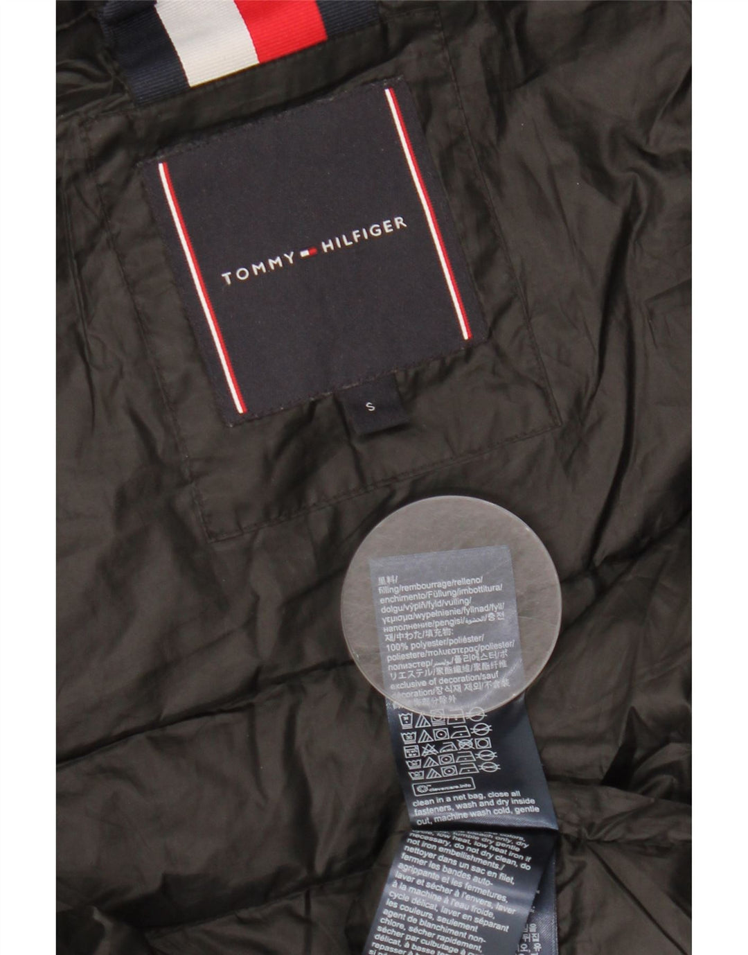 Мужской утепленный жилет TOMMY HILFIGER UK 36, маленький, черный, полиэстер
