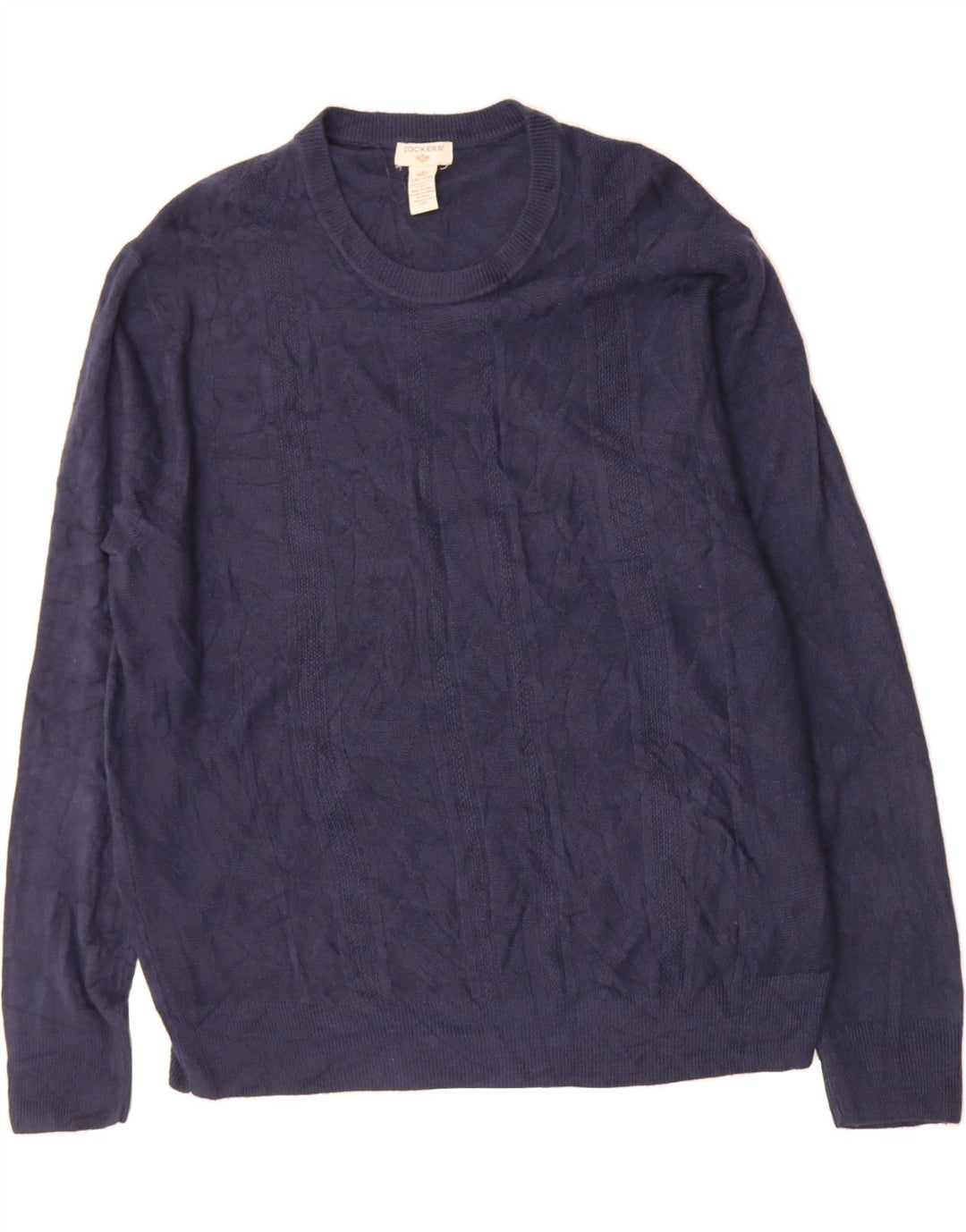 DOCKERS Mens Crew Neck Jumper Sweater 2XL Navy Blue Acrylic Vintage Dockers and Second-Hand Dockers from Messina Hembry 