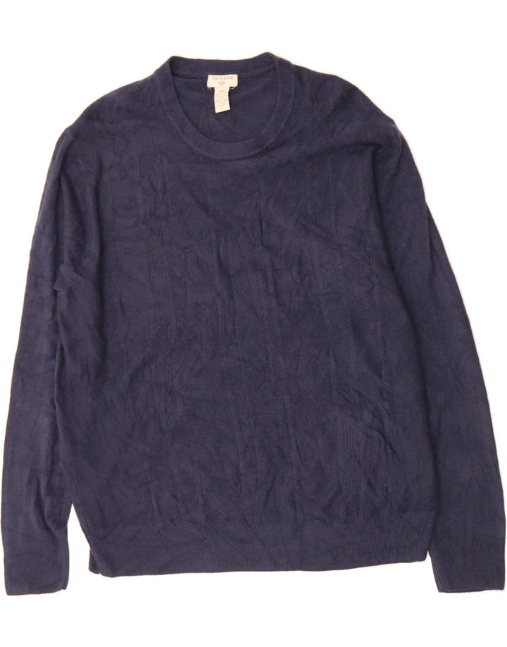 DOCKERS Mens Crew Neck Jumper Sweater 2XL Navy Blue Acrylic Vintage Dockers and Second-Hand Dockers from Messina Hembry 