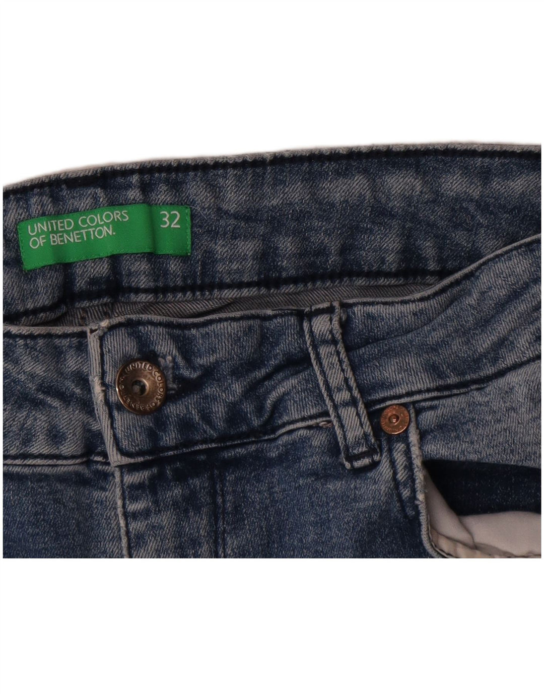 Женские узкие джинсы Benetton W32 L26 синие
