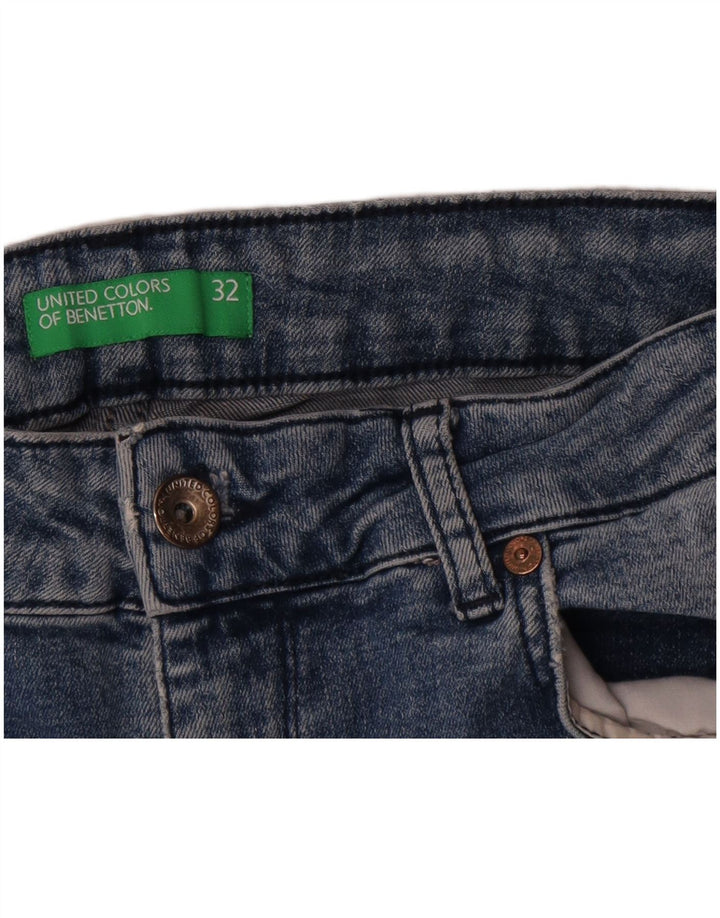 Женские узкие джинсы Benetton W32 L26 синие