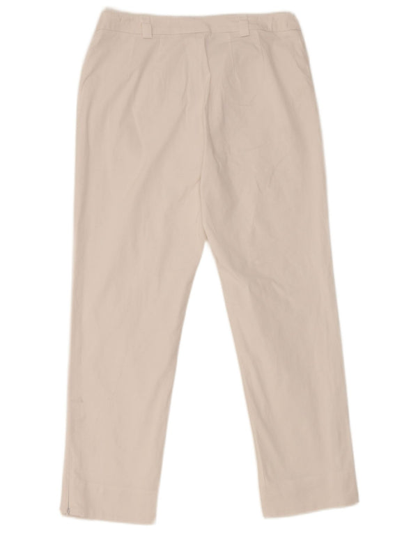 Женские укороченные брюки Max Mara UK 10, маленькие W28 L23, белый хлопок