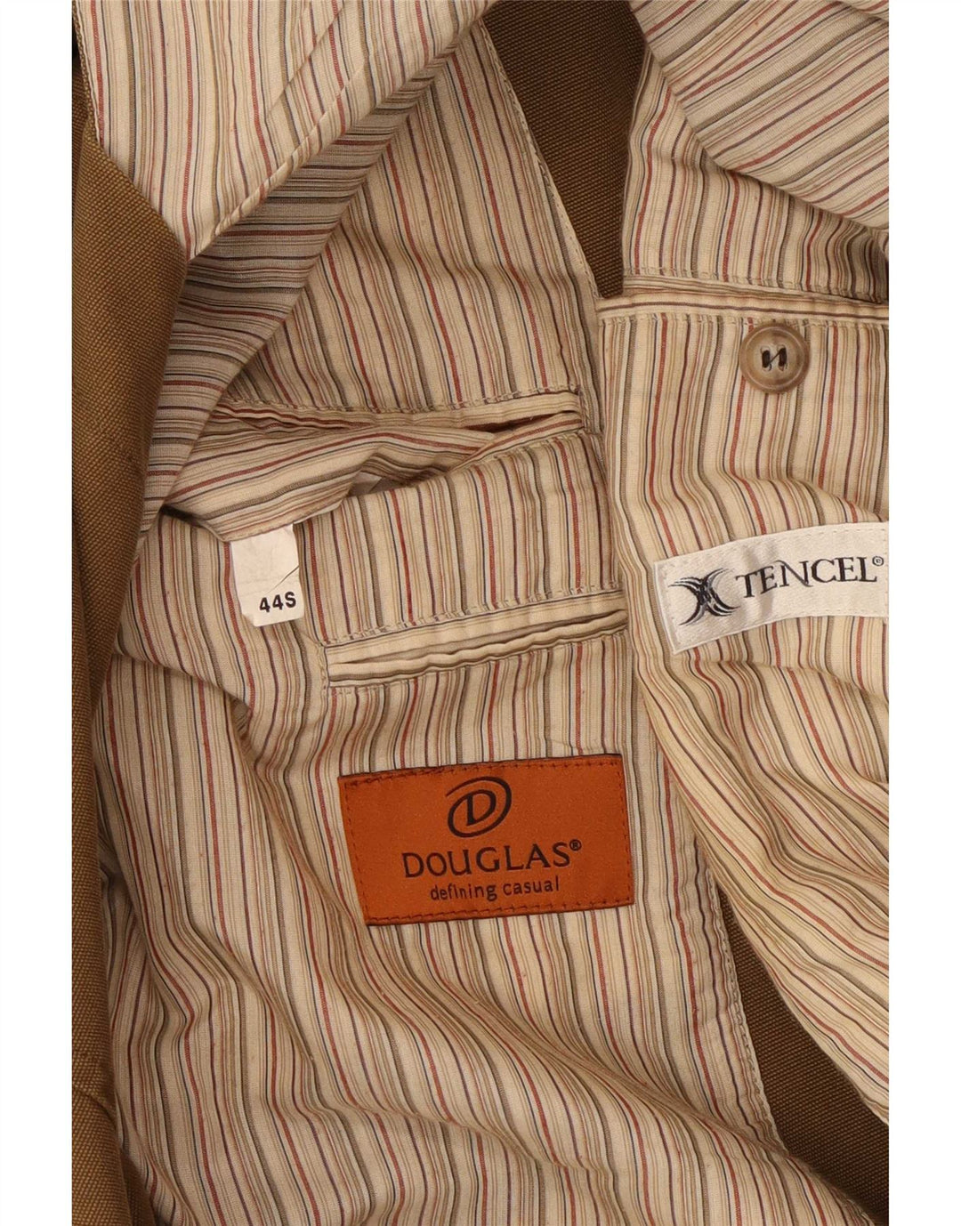 Мужской пиджак Douglas с 2 пуговицами UK 44 2XL Коричневый Tencel