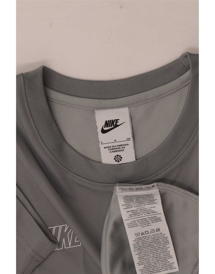 Мужская футболка Nike с графическим рисунком, маленький серый полиэстер с цветными блоками