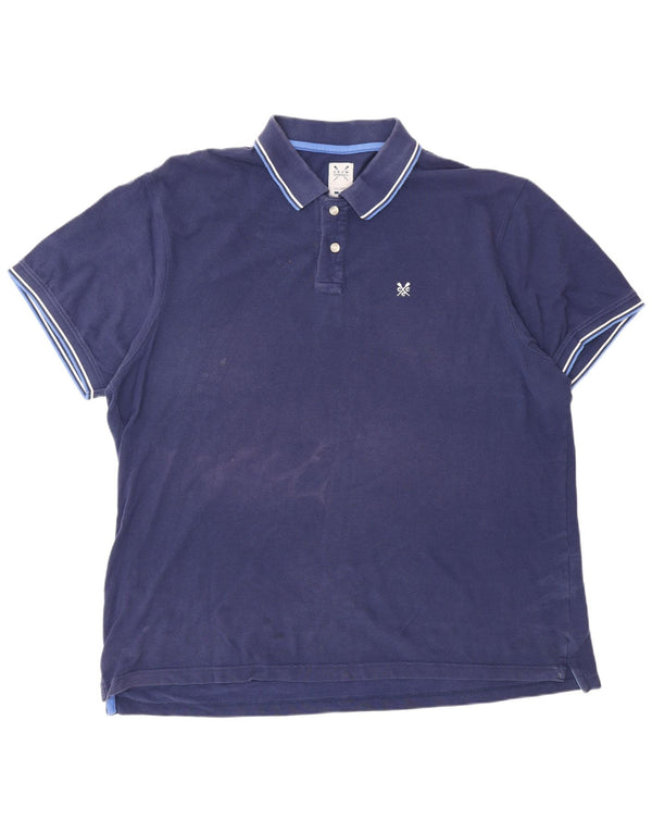 Мужская рубашка-поло Crew Clothing 2XL, темно-синяя, хлопок