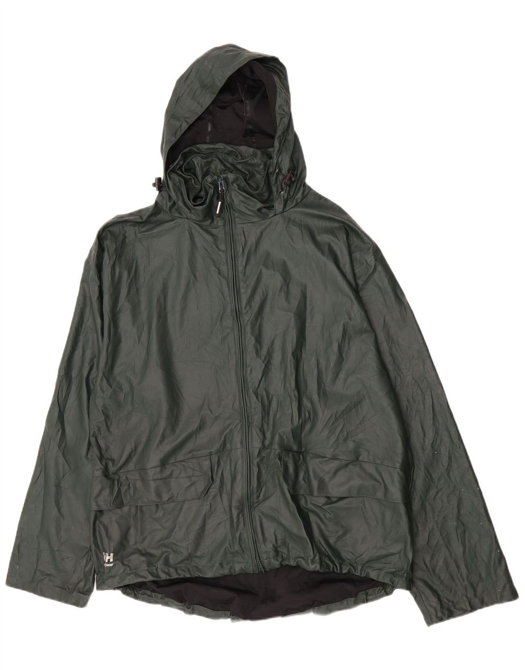 Мужская дождевик с капюшоном Helly Hansen UK 42 XL, зеленый полиуретан
