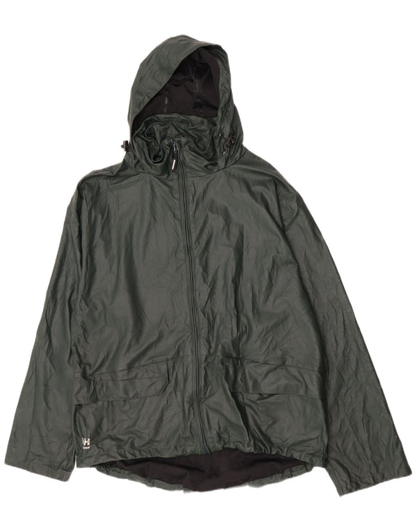 Мужская дождевик с капюшоном Helly Hansen UK 42 XL, зеленый полиуретан