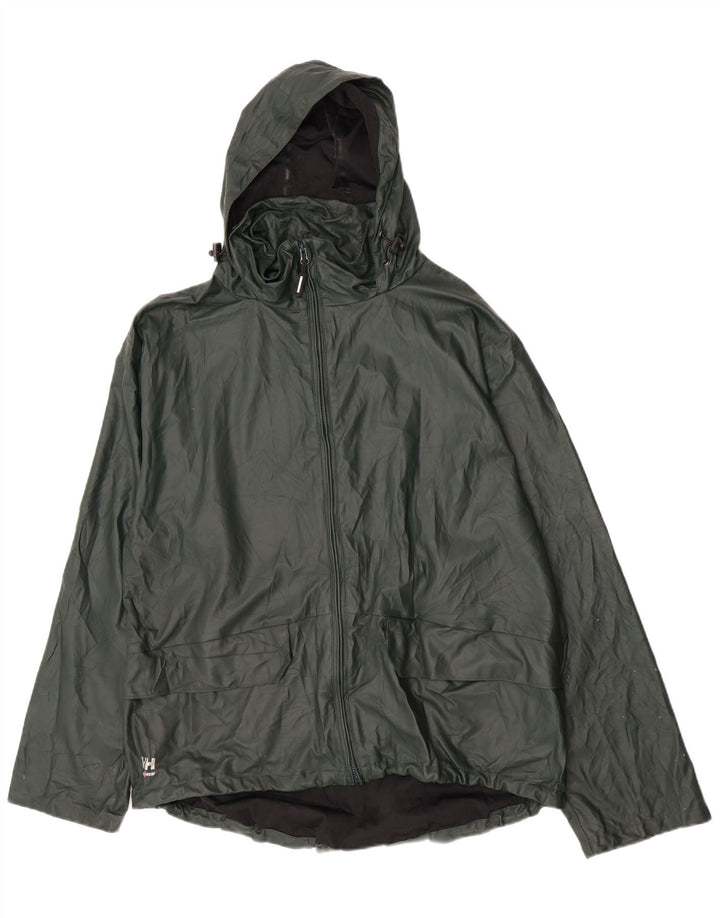 Мужская дождевик с капюшоном Helly Hansen UK 42 XL, зеленый полиуретан