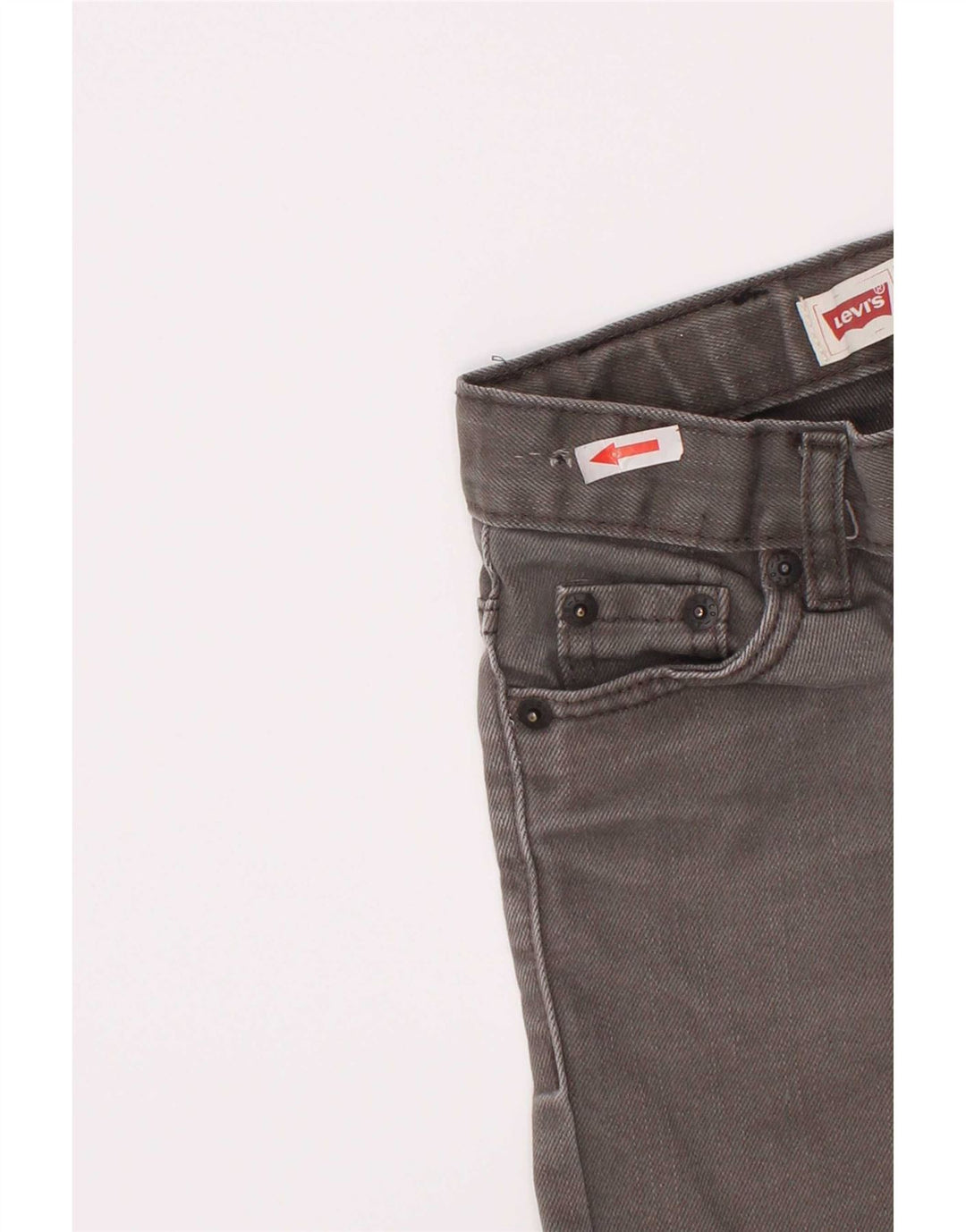 Levi's Boys 511 Потертые узкие джинсы 4–5 лет W22 L18 Серый хлопок