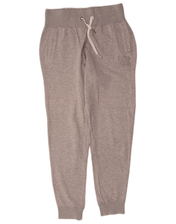 Женские спортивные брюки Adidas Joggers UK 12, хлопок среднего серого цвета