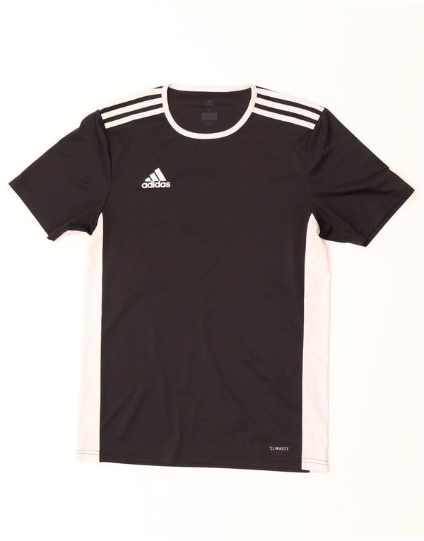Мужская футболка Adidas Climalite, маленький черный полиэстер с цветными блоками